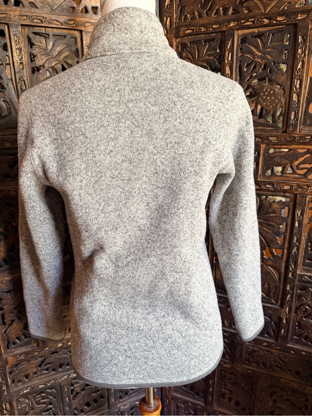 Patagonia Youth Light Heather Gray Full-Zip Fleece Jacket New